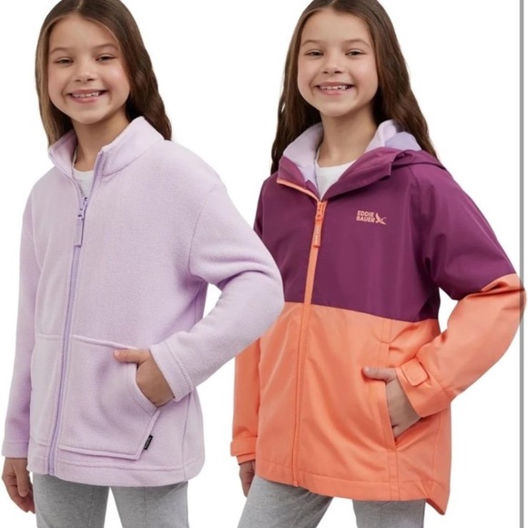 NWT Eddie Bauer Youth 3-in-1 Jacket Desert Flower Girls size Large 14-16 - Picture 2 of 6